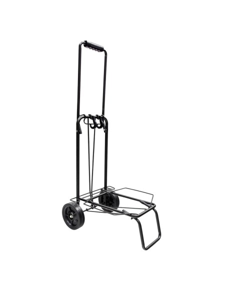Carretilla Plegable Metalica De Carga - Porta Maletas Con Cuerda Elastica 93,5x33x44 cm. Carro De Transporte 50 Kg.