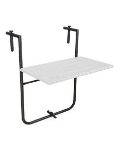 Mesa Plegable Colgante Para Balcones / Terrazas 36x60 cm. Altura Regulable