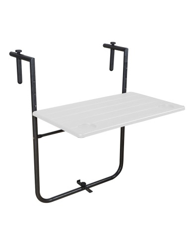 Mesa Plegable Colgante Para Balcones / Terrazas 36x60 cm. Altura Regulable