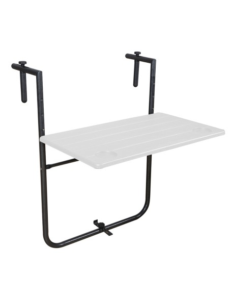 Mesa Plegable Colgante Para Balcones / Terrazas 36x60 cm. Altura Regulable