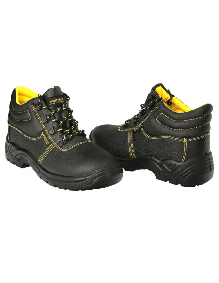 Botas Seguridad S3 Piel Negra Wolfpack Nº 48 Vestuario Laboral,calzado Seguridad, Botas Trabajo.