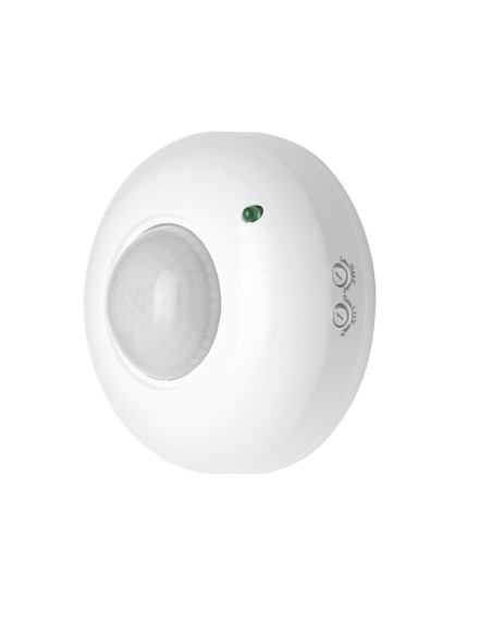 Detector De Movimiento Por Infrarrojos Con Sensor Crepuscular 360°. Ajustable