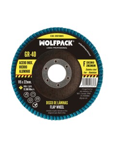 Disco Laminas Lija Circonio 115x22 mm. Grano 40