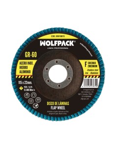 Disco Laminas Abrasivo Para Amoladora Ø 115 mm. Grano 60 Disco Laminado Acero, Disco Lija Acero Inoxidable, Disco Pulidor Acero