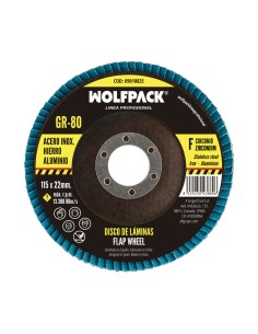 Disco Laminas Lija Circonio 115x22 mm. Grano 80
