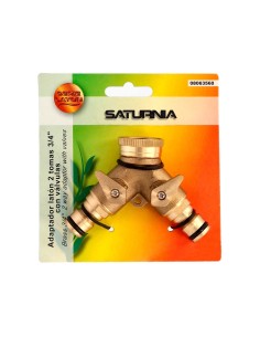 Adaptador Manguera Laton 2 tomas para Grifo 3/4"