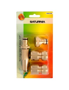 Set Riego 4 piezas Para Mangueras 1/2" Fabricado en laton.