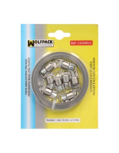 Cinta Abrazadera cortar Zincada 8 mm. x 3 m. con 8 tornillos Abrazadera Metalica de Tornillo, Abrazadera Sin Fin
