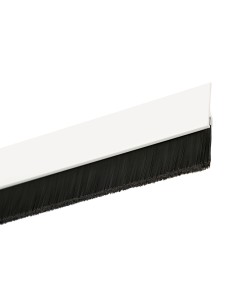 Burlete Pvc Con Cepillo. Para Puertas. Color Blanco 1 Metro
