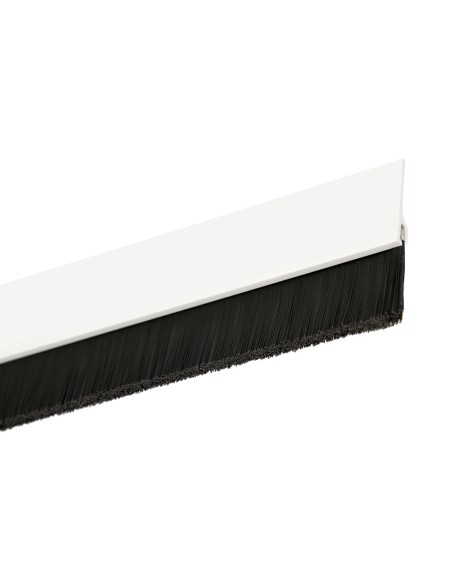 Burlete Pvc Con Cepillo. Para Puertas. Color Blanco 1 Metro