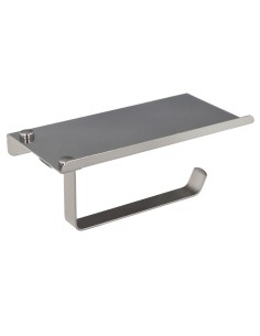 Portarrollos Baño Con Estante Para Moviles Autoadhesivo, Color Inox Con Efecto Espejo, Autoadhesivo Resistente o Con Tornillos