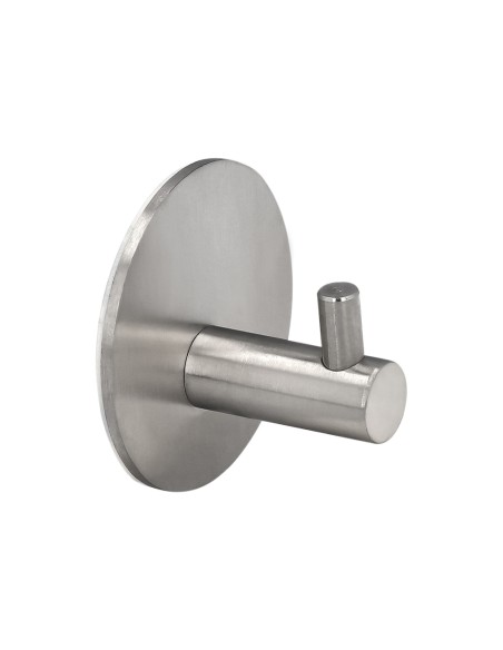 Gancho Colgador Baño Individual Toallas / Albornoz Color Inox Autoadhesivo Resistente, Sin Tornillos