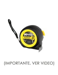 Flexometro Sistema Autolock Con Freno Automatico Longitud 3 Metros Ancho Cinta 16 mm. Magnetico. Cinta Metrica Freno Automatico