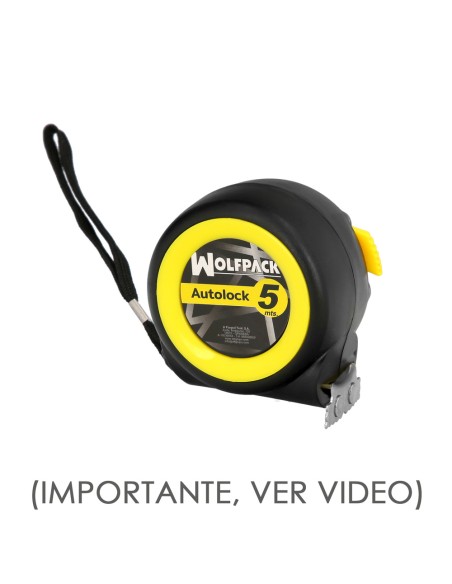 Flexometro Sistema Autolock Con Freno Automatico Longitud 5 Metros Ancho Cinta 25 mm. Magnetico. Cinta Metrica Freno Automatico