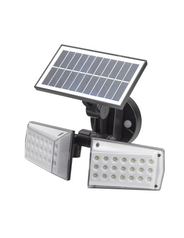 Aplique Solar Led Doble Con Sensor de Movimiento / Crepuscular 450 Lumenes. Protección IP65