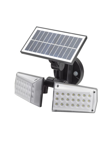 Aplique Solar Led Doble Con Sensor de Movimiento / Crepuscular 450 Lumenes. Protección IP65