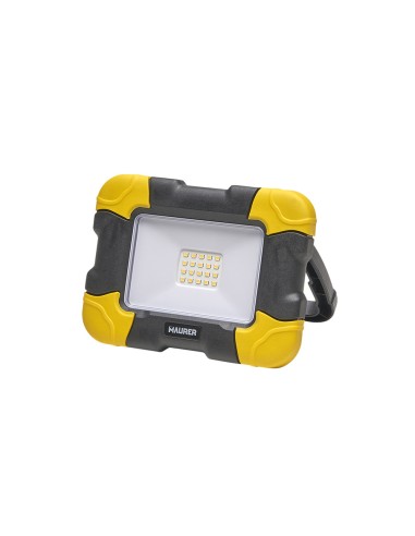 Foco Led Plano Recargable 10 Watt. 800 Lumenes Luz blanca 4000ºK Protección IP44. Portatil Proyector Led Obras