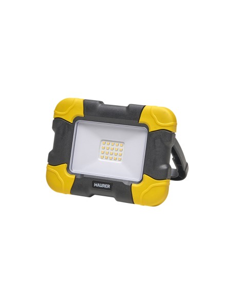 Foco Led Plano Recargable 10 Watt. 800 Lumenes Luz blanca 4000ºK Protección IP44. Portatil Proyector Led Obras