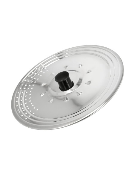 Tapadera Multiusos Acero Inoxidable Ø 28 cm. Uso Tapa Anti Salpicaduras y Escurridor. Tapadera Adpatable Diferentes Medidas