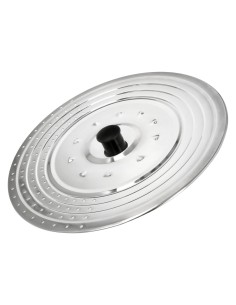 Tapadera Multiusos Acero Inoxidable Ø 32 cm. Uso Tapa Anti Salpicaduras y Escurridor. Tapadera Adpatable Diferentes Medidas