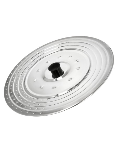 Tapadera Multiusos Acero Inoxidable Ø 32 cm. Uso Tapa Anti Salpicaduras y Escurridor. Tapadera Adpatable Diferentes Medidas