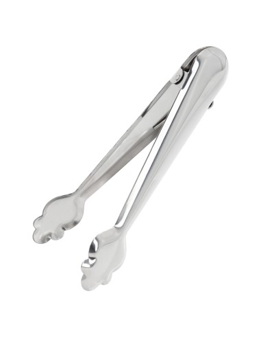 Pinzas Para Hielo de Acero Inoxidable Con Muelle de Apertura Automatica. Longitud 19 cm.