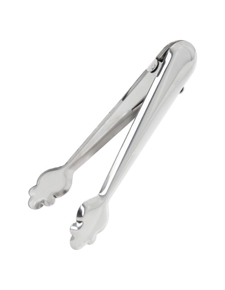 Pinzas Para Hielo de Acero Inoxidable Con Muelle de Apertura Automatica. Longitud 19 cm.