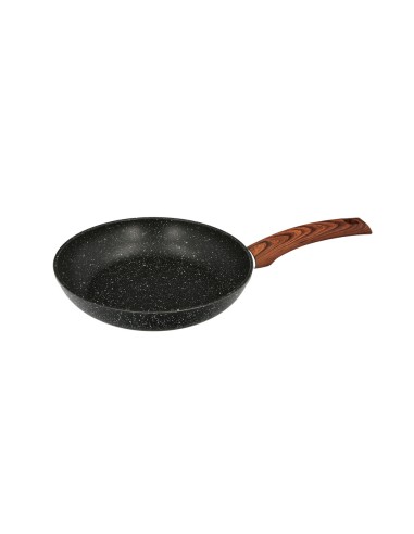 Sarten Aluminio Forjado Antiadherente Ø 24 x 5 cm. Mango Engomado / 5 capas / Acabado Piedra / Apta Para Todo Tipo de Cocinas