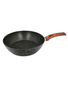 Sarten Honda Aluminio Forjado Antiadherente Ø 28x7,5 cm. Mango Engomado / 5 capas / Acabado Piedra / Para Todo Tipo de Cocinas