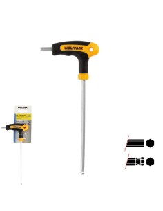 Llave Allen Con Bola Mango Bimaterial "Soft Touch" Forma T 5,0 mm. Acero Cromo Vanadio, Destornillador allen, llave hexagonal