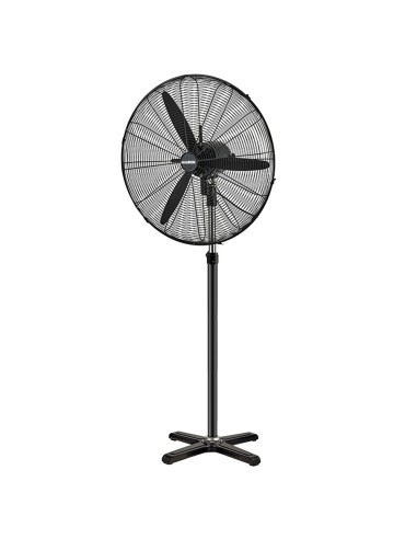 Ventilador Pie Ø 70 x195 cm. Negro 190 W. Oscilación Automatica, Altura Regulable, Cabezal Inclinable, Base Estable 60x60 cm.
