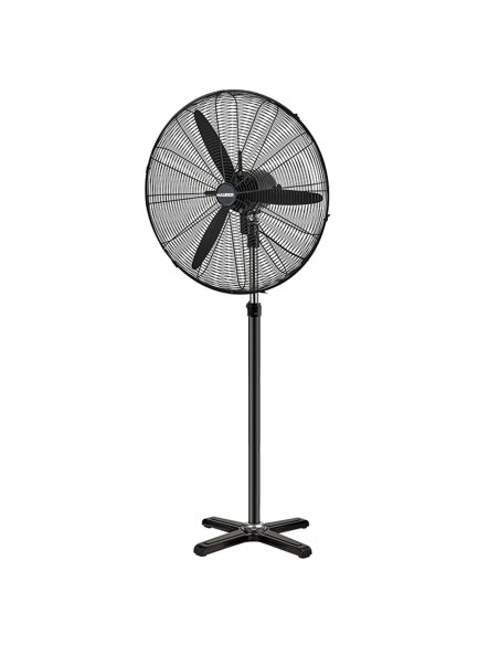 Ventilador Pie Ø 70 x195 cm. Negro 190 W. Oscilación Automatica, Altura Regulable, Cabezal Inclinable, Base Estable 60x60 cm.