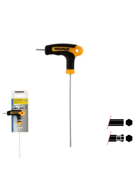 Llave Allen Con Bola Mango Bimaterial "Soft Touch" Forma T 2,0 mm. Acero Cromo Vanadio, Destornillador allen, llave hexagonal