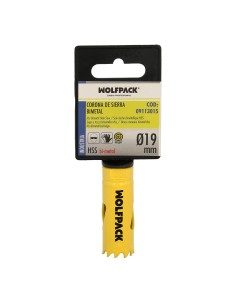 Corona Sierra Bimetal Ø 19 mm. Templado Termico, Base Reforzada. Corona Madera, Broca Agujeros Madera, Acero, Hierro, Plasticos