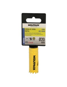 Corona Sierra Bimetal Ø 20 mm. Templado Termico, Base Reforzada. Corona Madera, Broca Agujeros Madera, Acero, Hierro, Plasticos