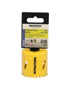 Corona Sierra Bimetal Ø 48 mm. Templado Termico, Base Reforzada. Corona Madera, Broca Agujeros Madera, Acero, Hierro, Plasticos