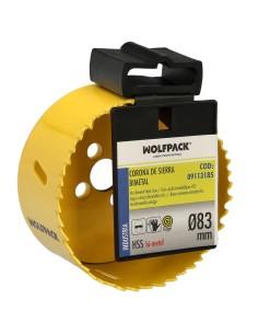 Corona Sierra Bimetal Ø 83 mm. Templado Termico, Base Reforzada. Corona Madera, Broca Agujeros Madera, Acero, Hierro, Plasticos