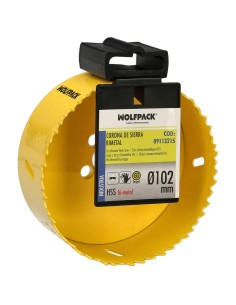 Corona Sierra Bimetal Ø 102 mm. Templado Termico, Base Reforzada. Corona Madera, Broca Agujeros Madera, Acero, Hierro, Plasticos