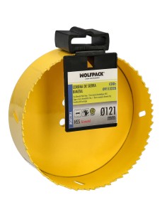 Corona Sierra Bimetal Ø 121 mm. Templado Termico, Base Reforzada. Corona Madera, Broca Agujeros Madera, Acero, Hierro, Plasticos