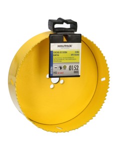 Corona Sierra Bimetal Ø 152 mm. Templado Termico, Base Reforzada. Corona Madera, Broca Agujeros Madera, Acero, Hierro, Plasticos