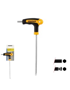 Llave Allen Con Bola Mango Bimaterial "Soft Touch" Forma T 6,0 mm. Acero Cromo Vanadio, Destornillador allen, llave hexagonal