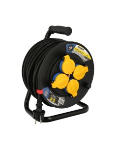 Extensible Industrial 25 metros Protección IP44 Con Tapas, Extensible Electrico, Enrollacables, Alaragadera, Cable Extensible