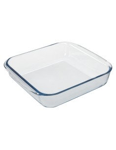 Fuente Horno Cristal Borosilicato Cuadrada 1,1L. 20,7x20,7 cm. Ideal Meclas, Ensaladas, Postres, Cocina, Resposteria. Libre BPA