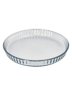 Molde Rizado Horno Cristal Borosilicato Ø 28 cm. Ideal Postres, Cocina, Resposteria, Tartas, Quiche, Libre BPA