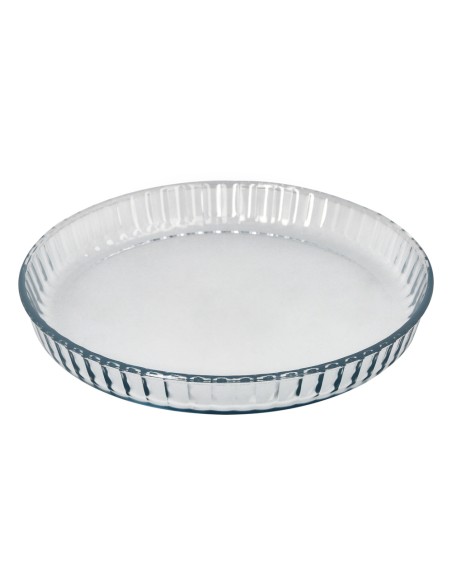 Molde Rizado Horno Cristal Borosilicato Ø 28 cm. Ideal Postres, Cocina, Resposteria, Tartas, Quiche, Libre BPA