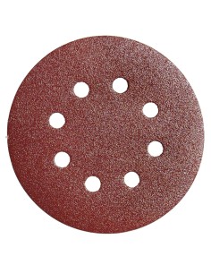 Lija Recambio Velcro Para Lijadoras Excentricas Disco 125 Ø Con Agujeros Grano 40 (10 Piezas)