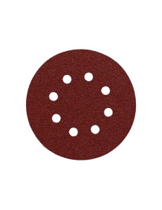 Lija Recambio Velcro Disco Ø 125 mm. con Agujeros Grano 80 (10 Piezas)