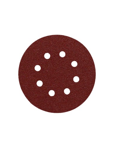 Lija Recambio Velcro Disco Ø 125 mm. con Agujeros Grano 80 (10 Piezas)