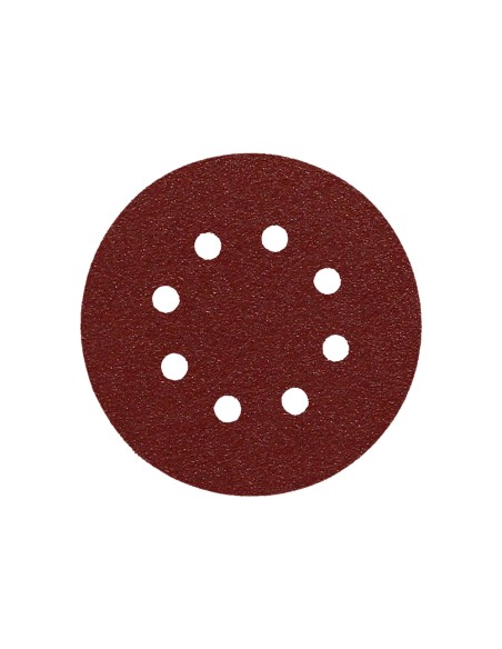 Lija Recambio Velcro Disco Ø 125 mm. con Agujeros Grano 80 (10 Piezas)