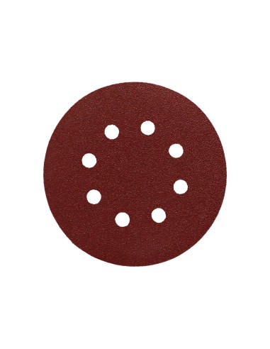 Lija Recambio Velcro Disco Ø 125 mm. Con Agujeros Grano 180 (10 Piezas)